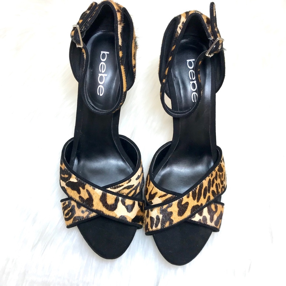 BEBE LUXURY FUR HEEL